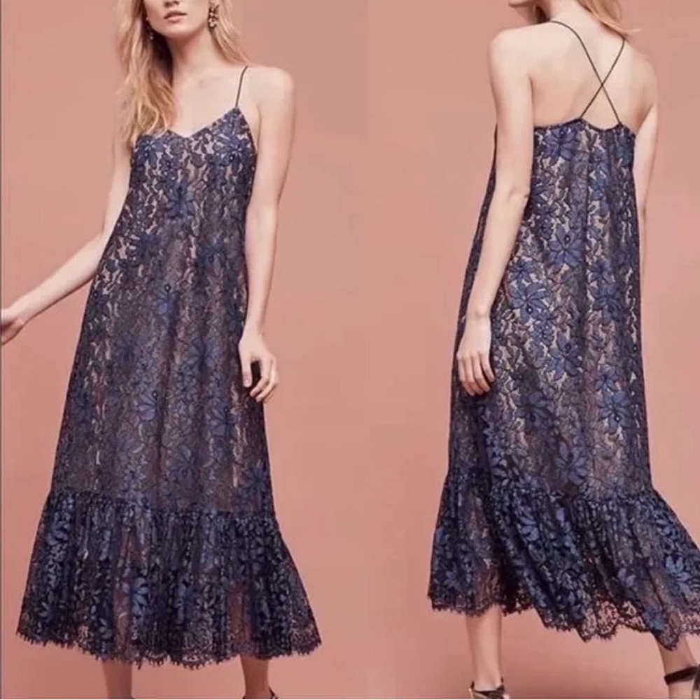 Anthropologie Moulinette Soeurs Lace Midi Dress